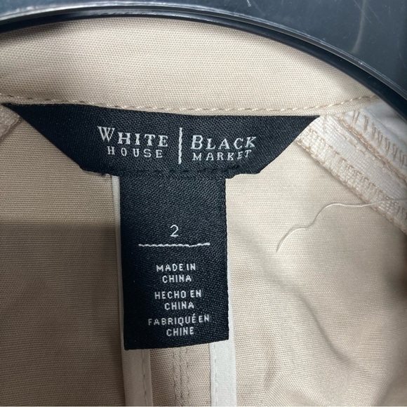 White House Black Market tan‎ blazer jacket size 2 - Picture 2 of 6